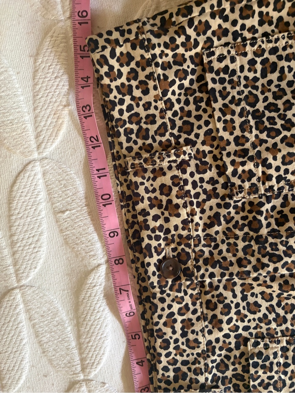 New with Tags size 29T J. Crew Leopard Print Wide-Leg Pants. Front patch pockets - Picture 11 of 13